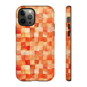 Orange Blaze: Square Gradient - Protective Phone Case