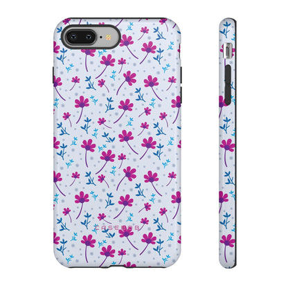 Purple Flower Pattern - Protective Phone Case