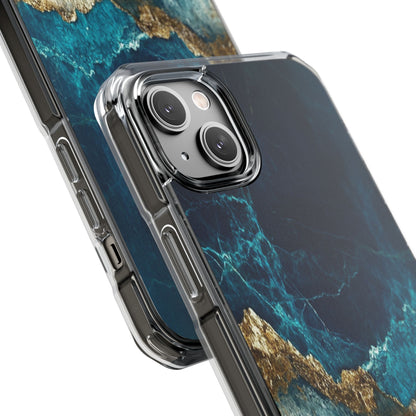 Jagged Gold Split iPhone 14 Plus Case - Impact