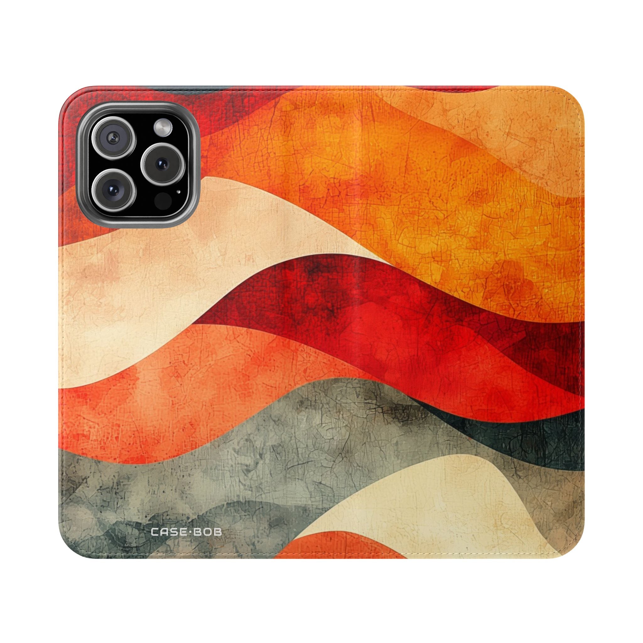 Crimson Ripples - iPhone 16 Max Case - Wallet