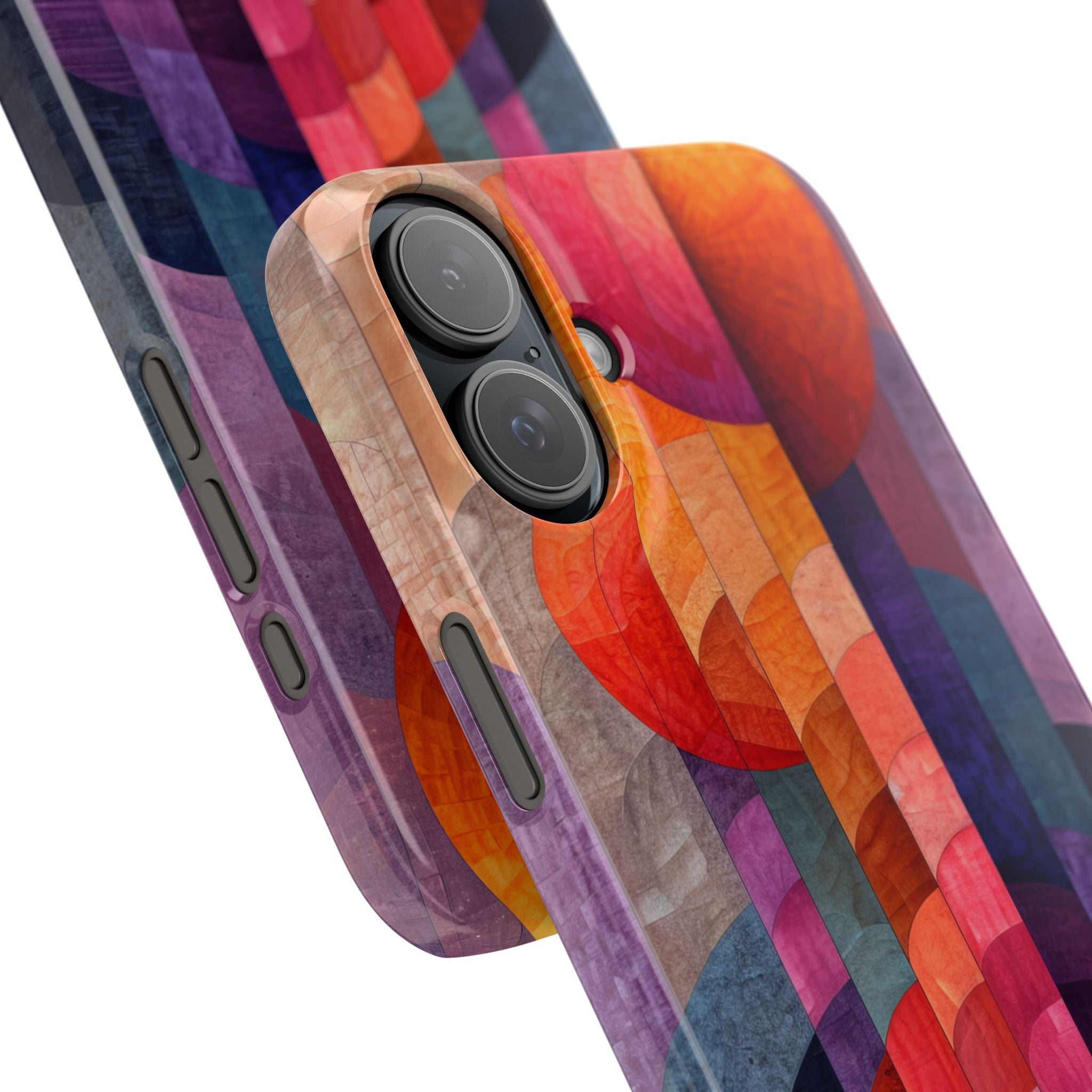 Purple Orange Abstract - Slim iPhone 16 Phone Case