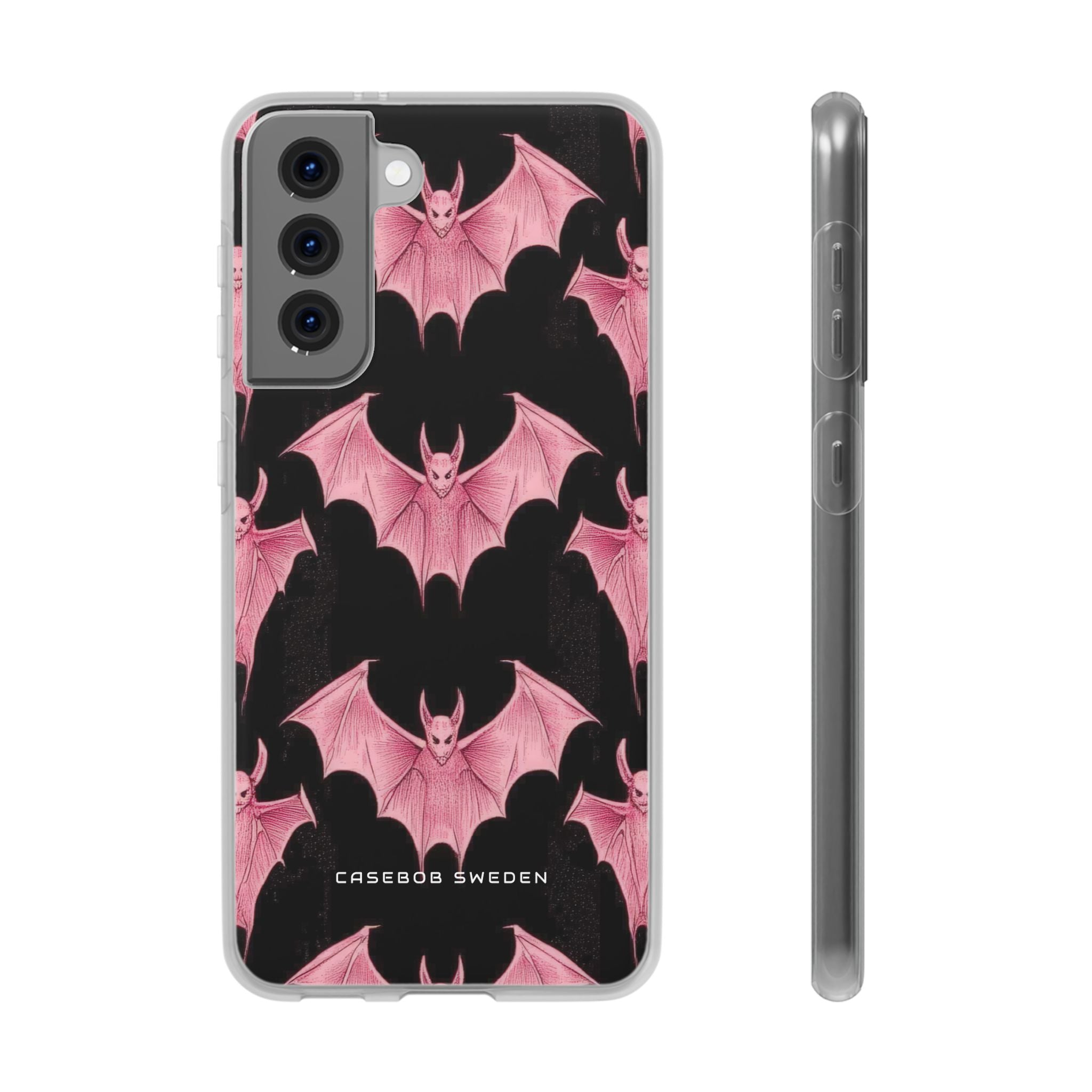 Gothic Pink Bats Aflame Samsung S21 - Flexi Handyhülle