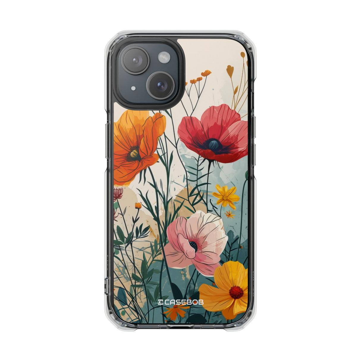 Blooming Whimsy – Handyhülle für iPhone (Clear Impact – Magnetisch) 