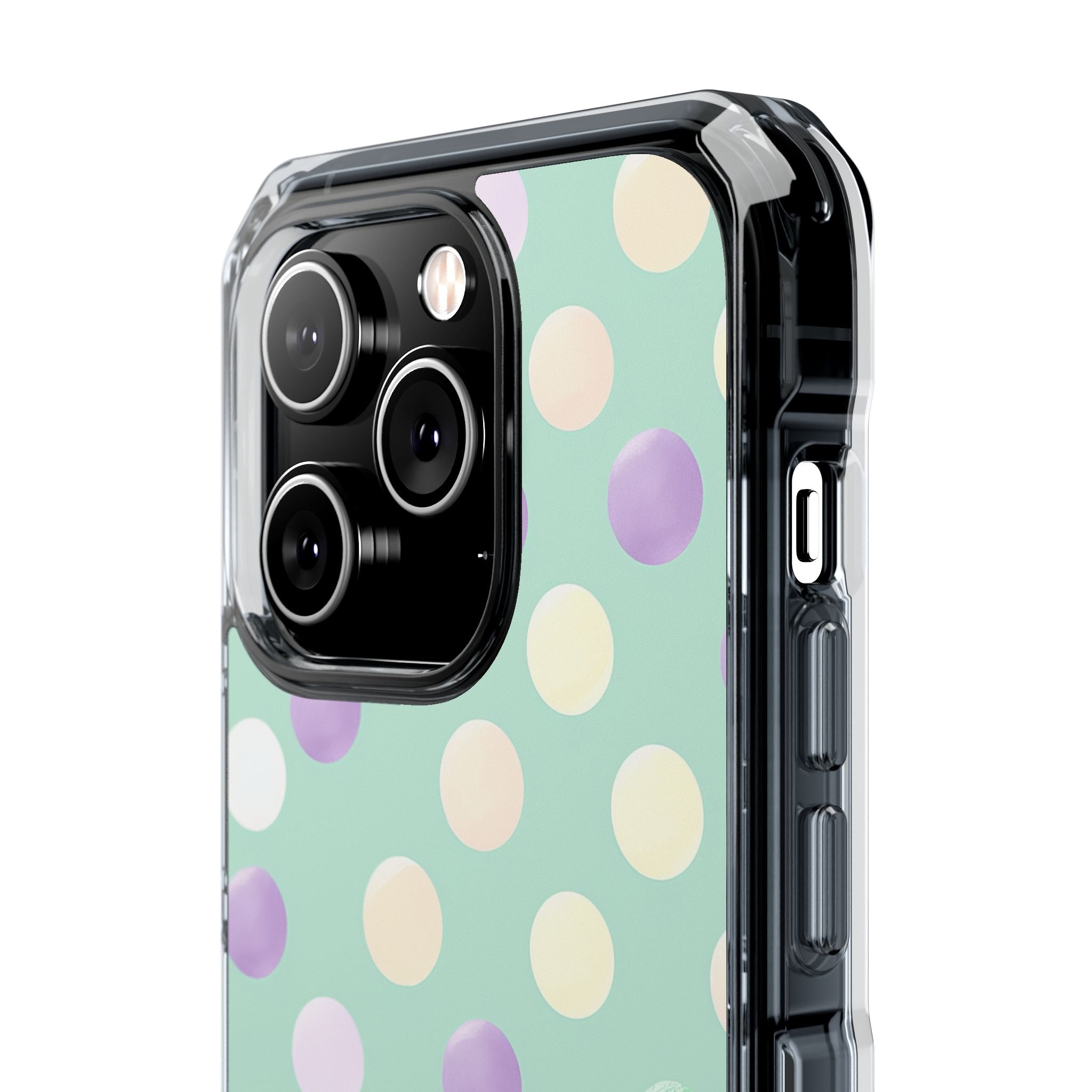 Pastel Polka Dots - Clear Impact iPhone 14 Phone Case