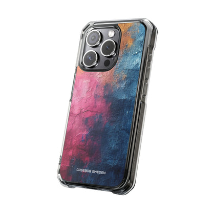 Blue Pink Abstract - Clear Impact iPhone 15 Phone Case