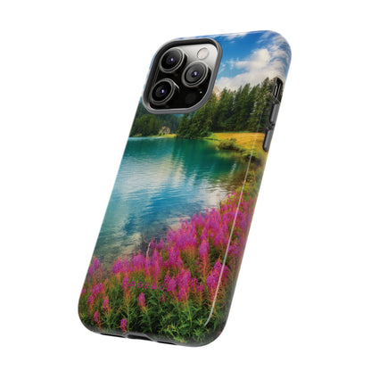 Azure Alpine Lake Phone Case - Protective Phone Case