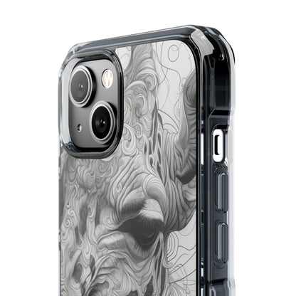 Swirling Giraffe Art iPhone 14 - Impact Clear+