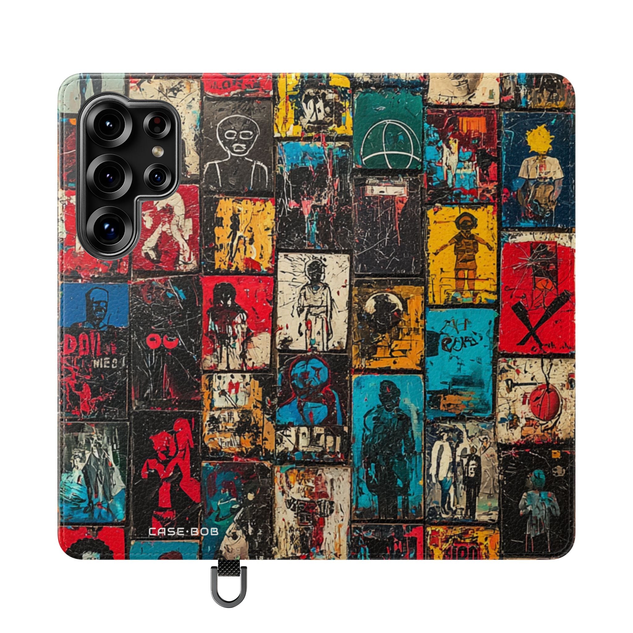 Portrait Grid Crimson - Samsung S25 Ultra Case - Wallet