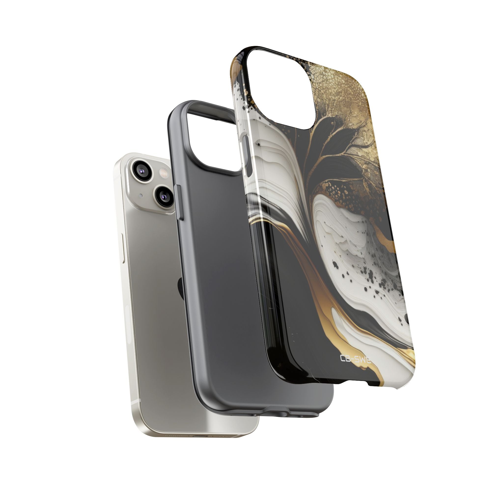 Gold Swirl Elegance - iPhone Case