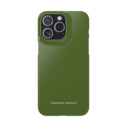 Dark Olive Green iPhone 15 - Slim Phone Case