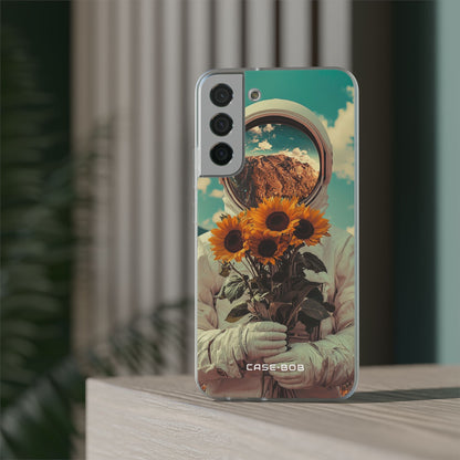 Sunflower Astronaut Samsung S22 Plus Case - Soft