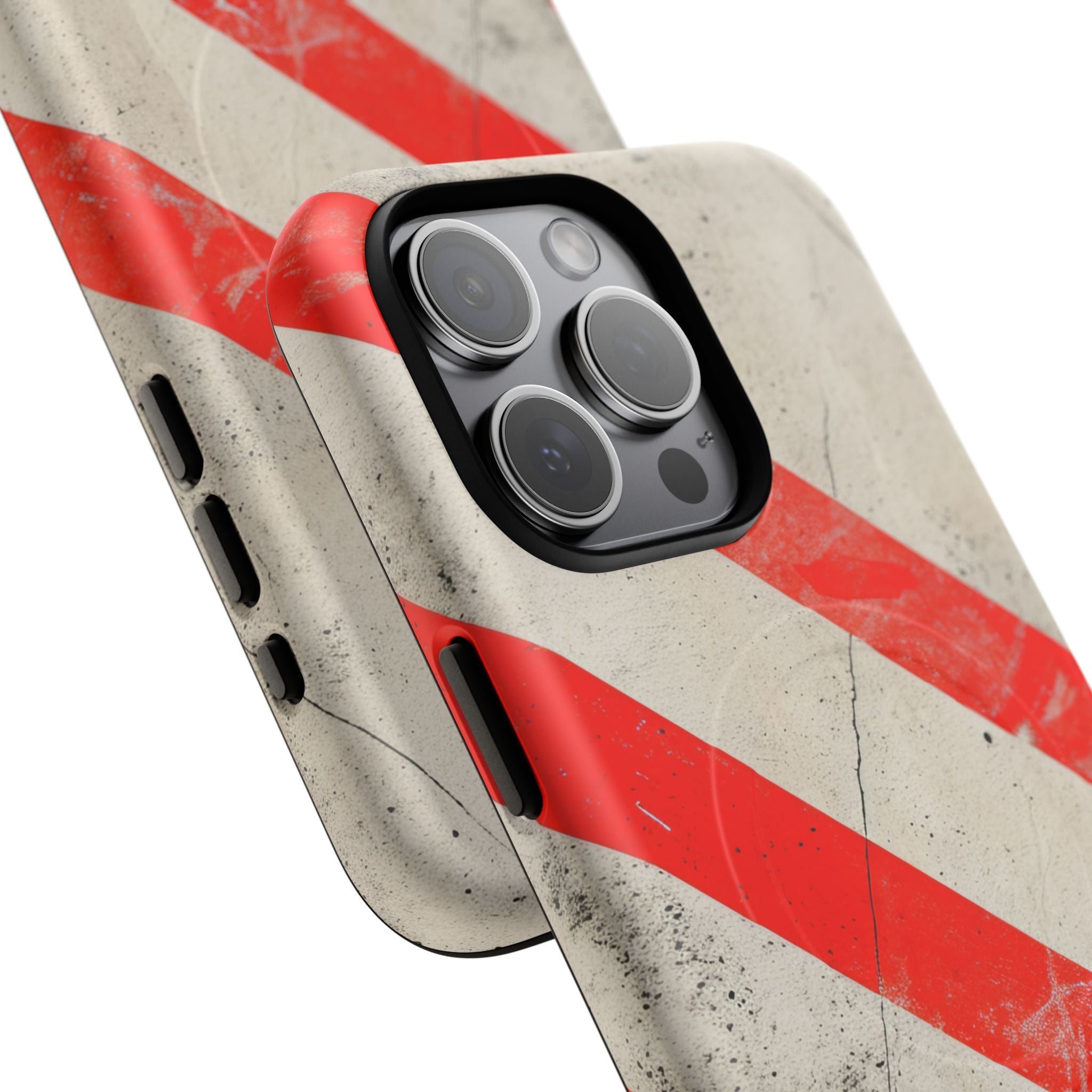 Striker Crimson Stripes iPhone 15 | Tough+ Phone Case