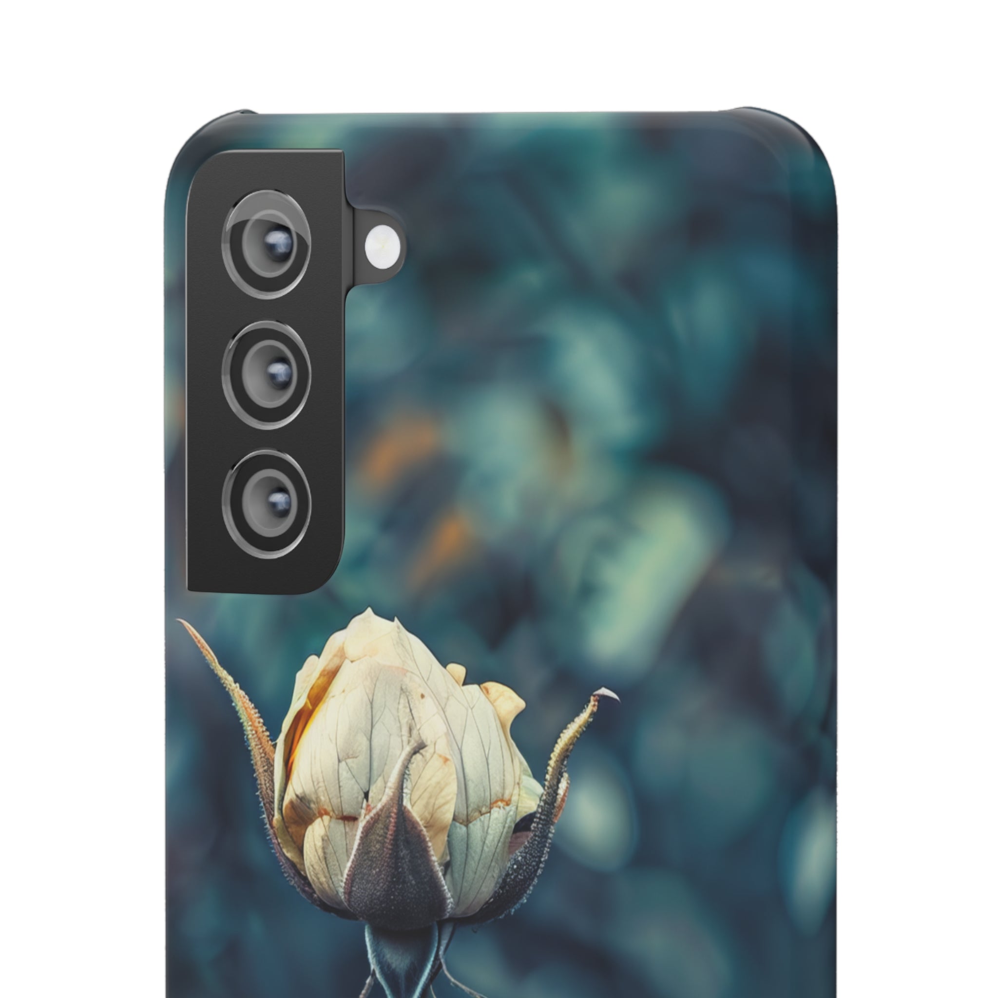 Teal Rosebud Serenade | Slim Phone Case for Samsung