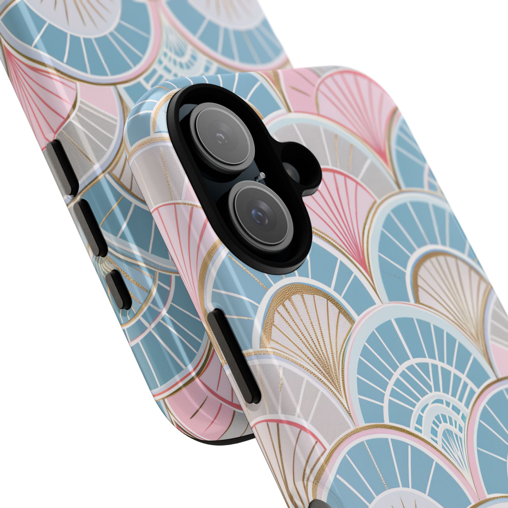 Art Deco Pastel Fan Pattern - Tough iPhone 16 Phone Case