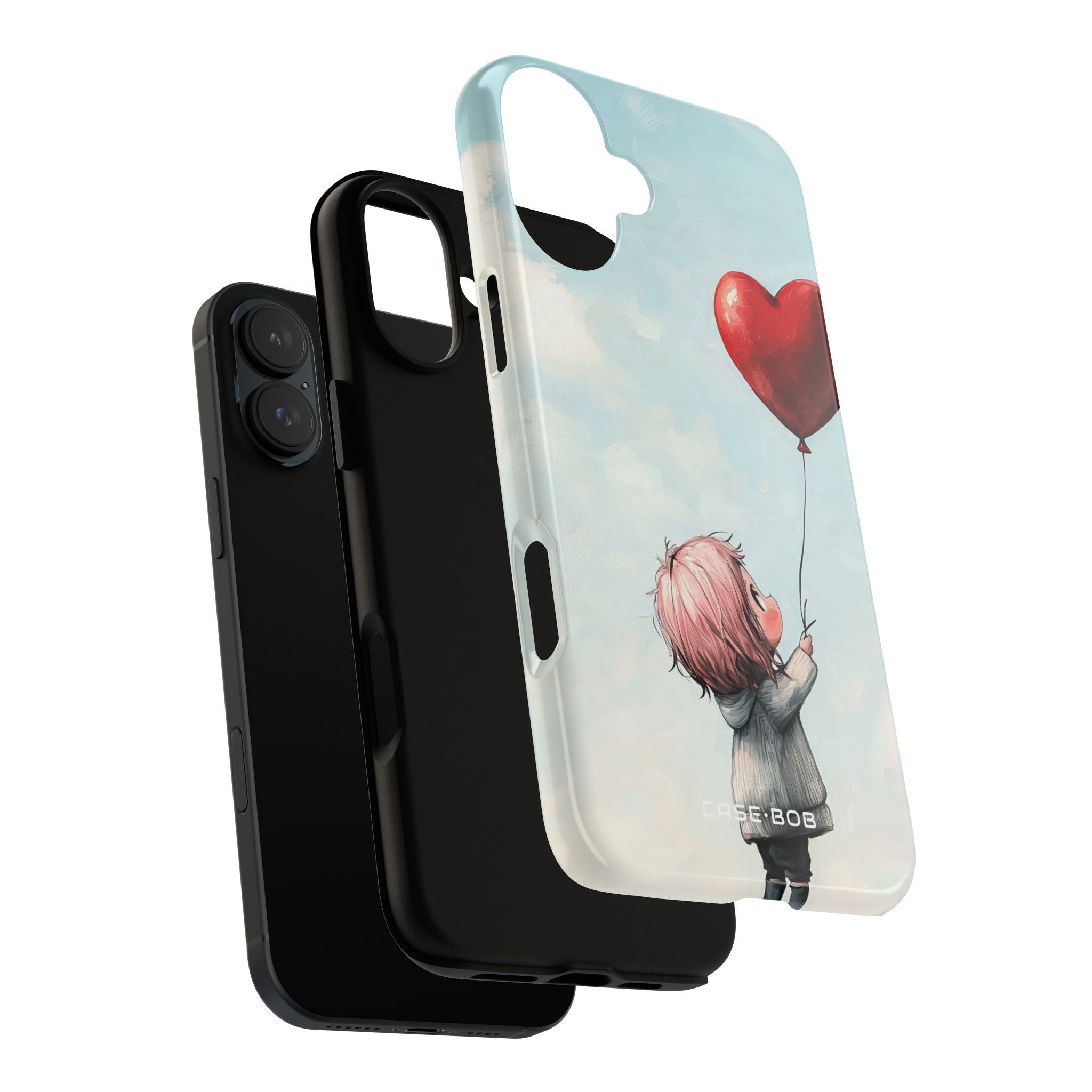 Heart Balloon Glow iPhone 16 Plus Case - Tough