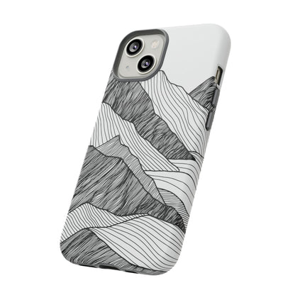 Abstract Mountain Line Art - Protective Phone Case