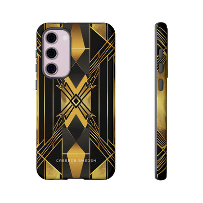 Golden Geometric Elegance Samsung S23 - Tough Phone Case