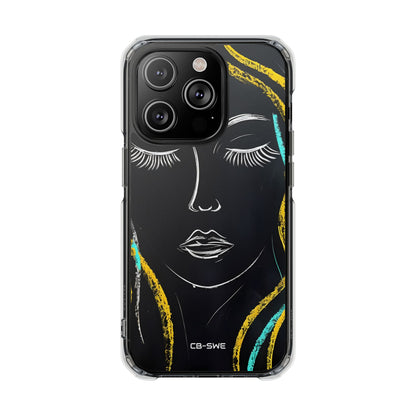 Vivid Minimalist Portrait iPhone Case - Impact