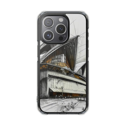 Architectural Curves in Line Formation iPhone 15 - Clear Impact Phone Case