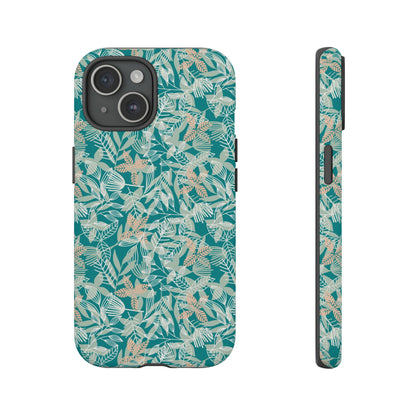 Dark Green Leaf Leaf - Protective Phone Case