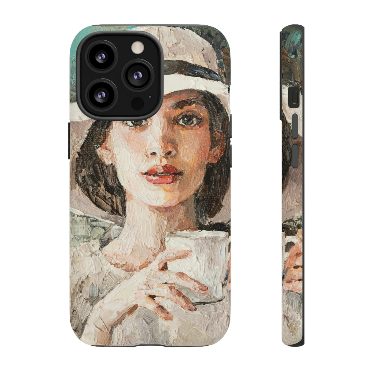 Oil Painting - Lady in a White Hat - Protective Phone Case