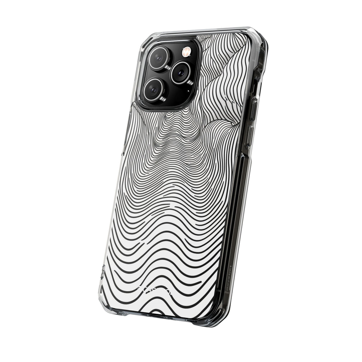 Fluid Waves - Phone Case for iPhone (Clear Impact - Magnetic)