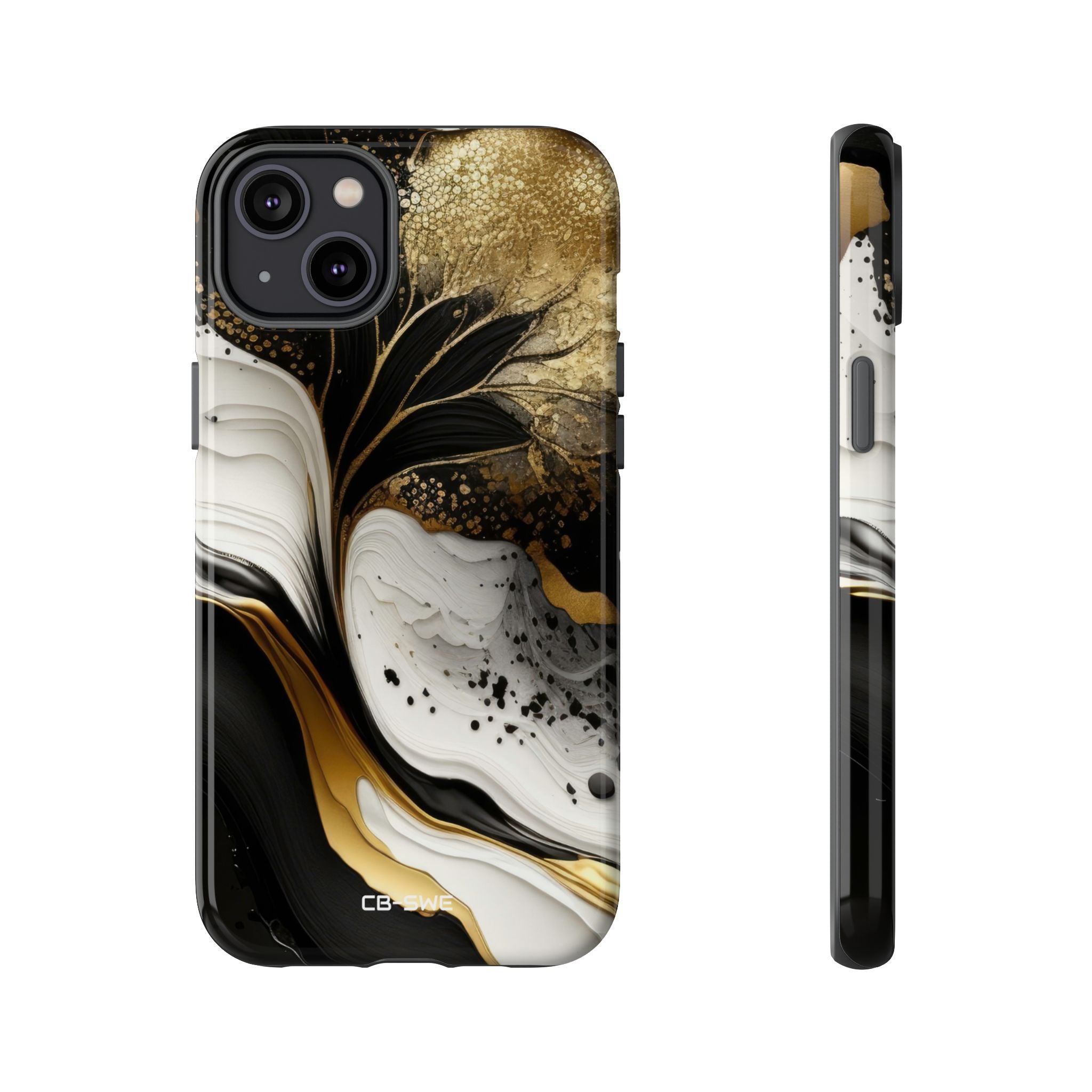 Gold Swirl Elegance - iPhone Case