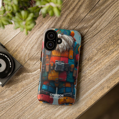 Whimsical Robot Wanderer iPhone 16 - Tough