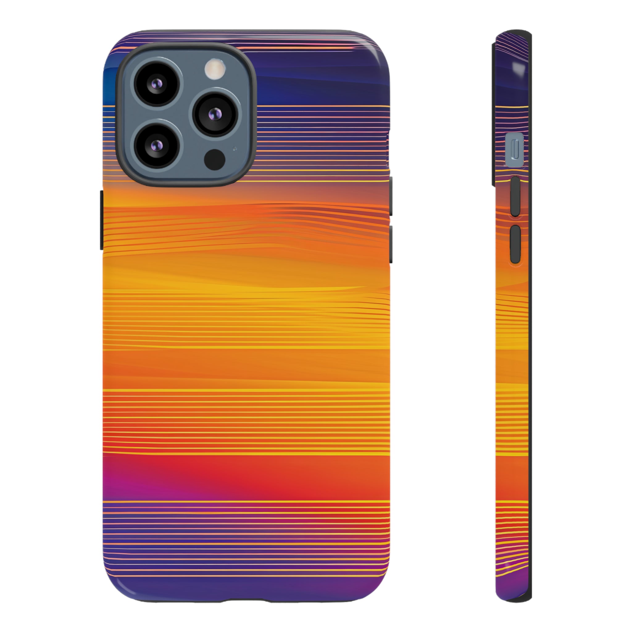 Orange Fusion: Data Artistry - Protective Phone Case