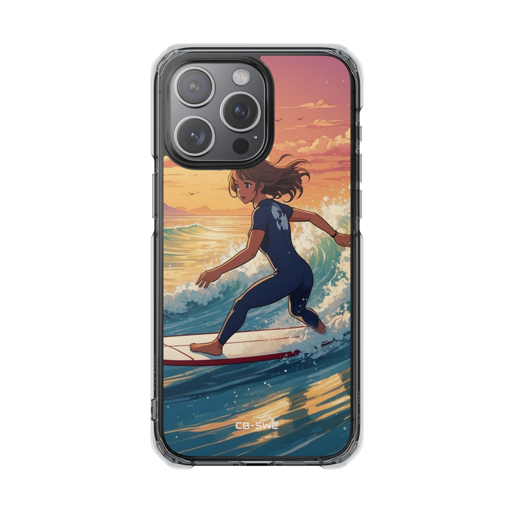 Surfing Into Sunset iPhone Case - Impact