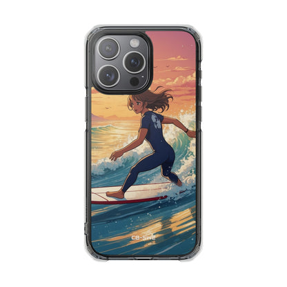 Surfing Into Sunset iPhone Case - Impact