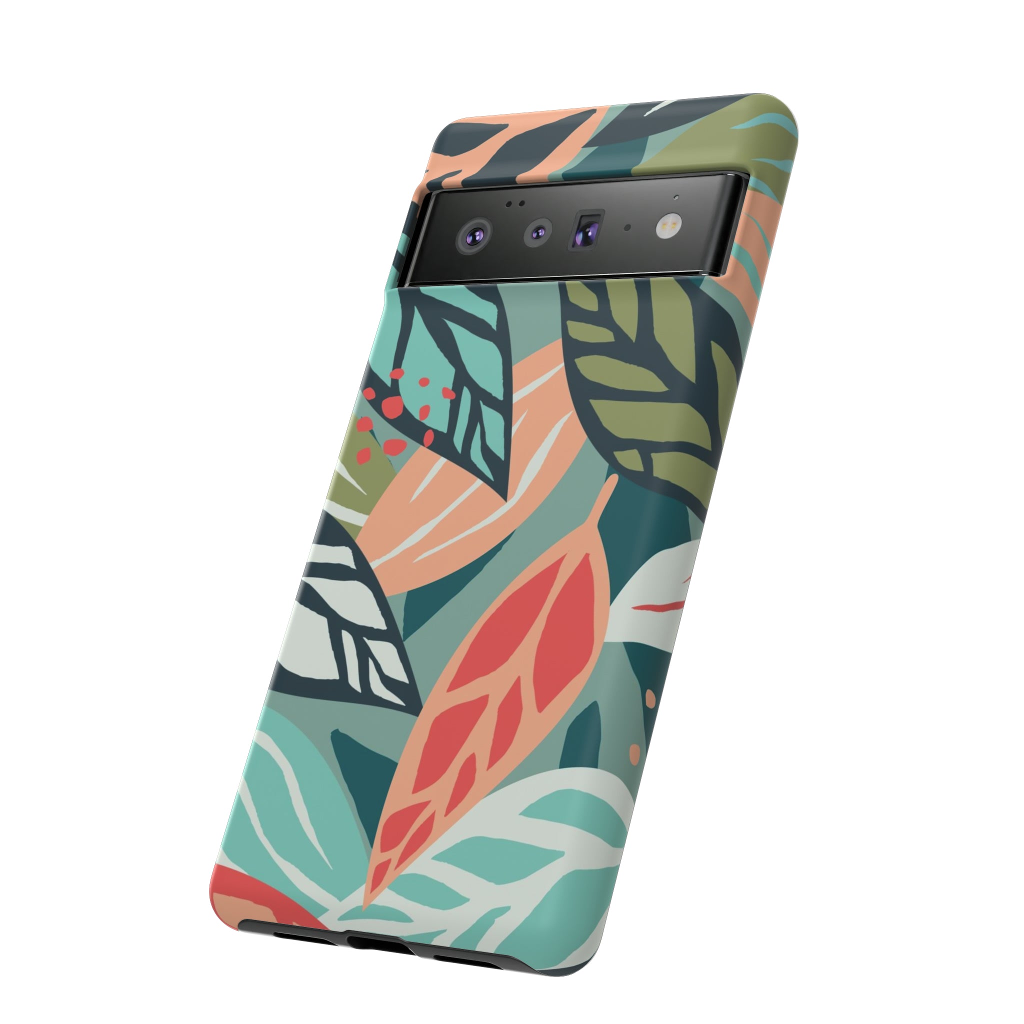 Mixed Tropical Leaf - Protective Phone Case