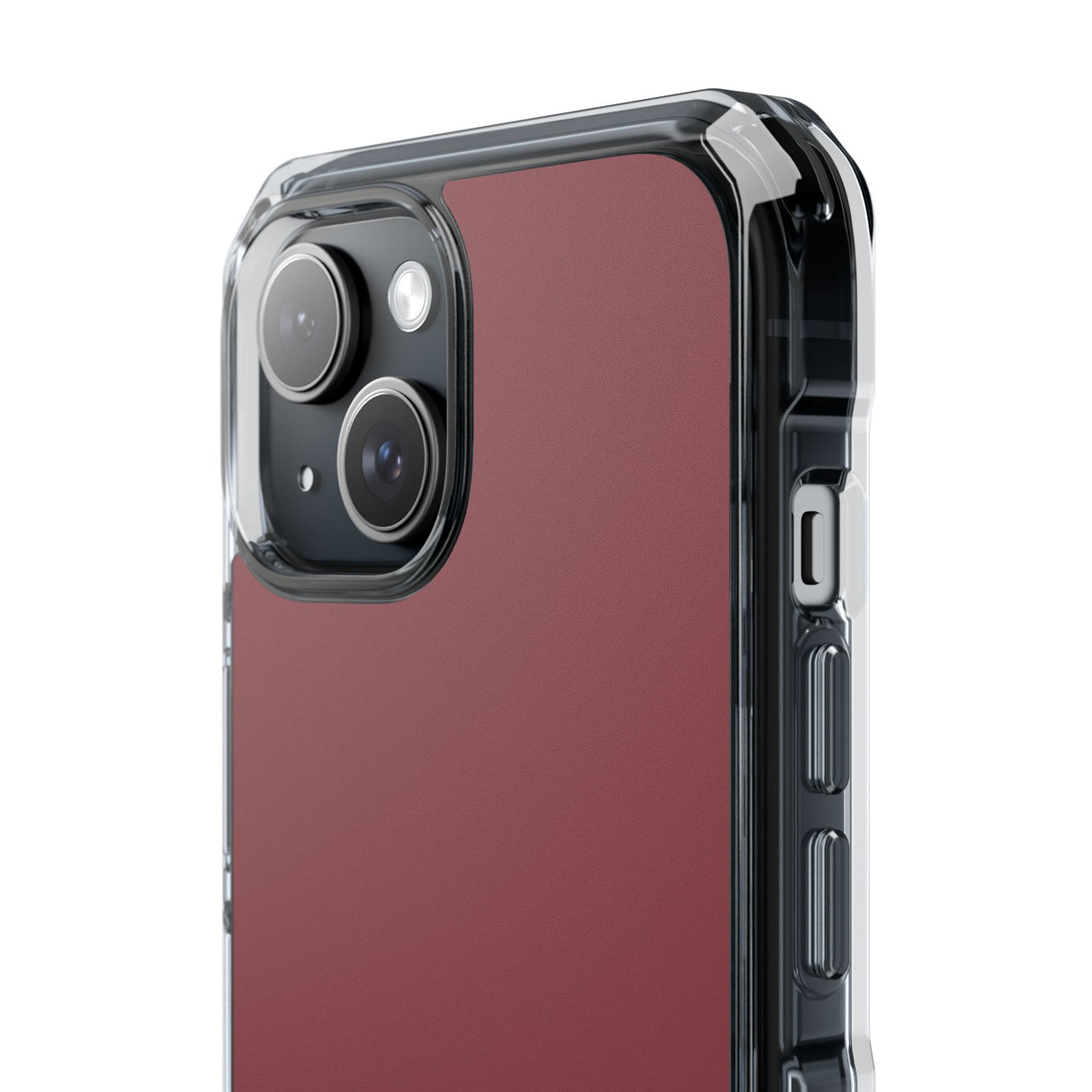 Cordovan Red | Handyhülle für iPhone (Clear Impact Case - Magnetisch) 