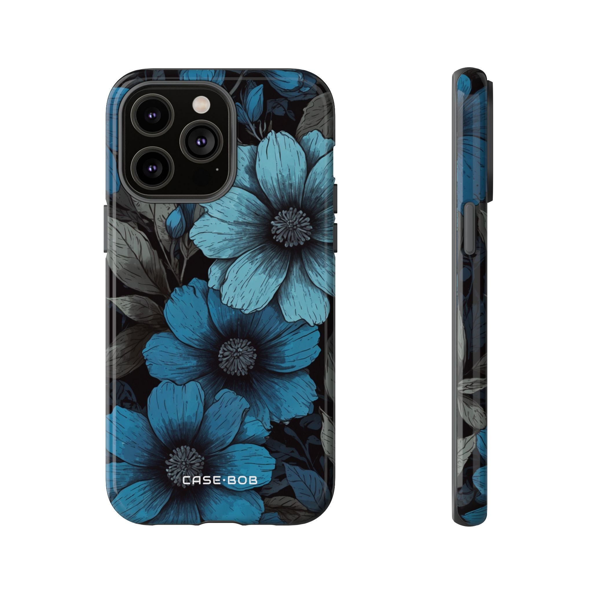 Blue Petal Radiance iPhone 14 Pro Max Case - Tough