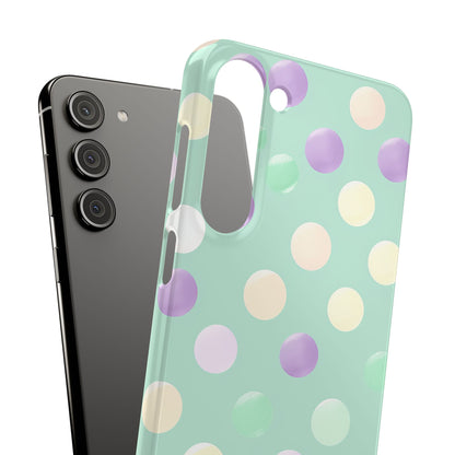 Pastel Polka Dots - Slim Samsung S23 Phone Case