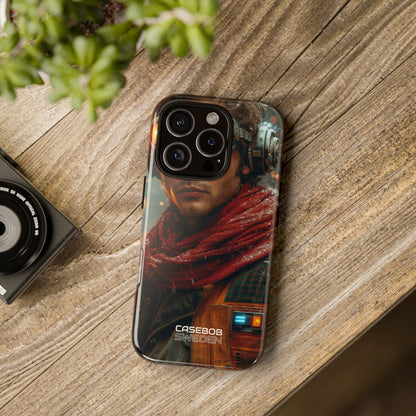 Futuristic Steampunk Explorer iPhone 16 - Tough