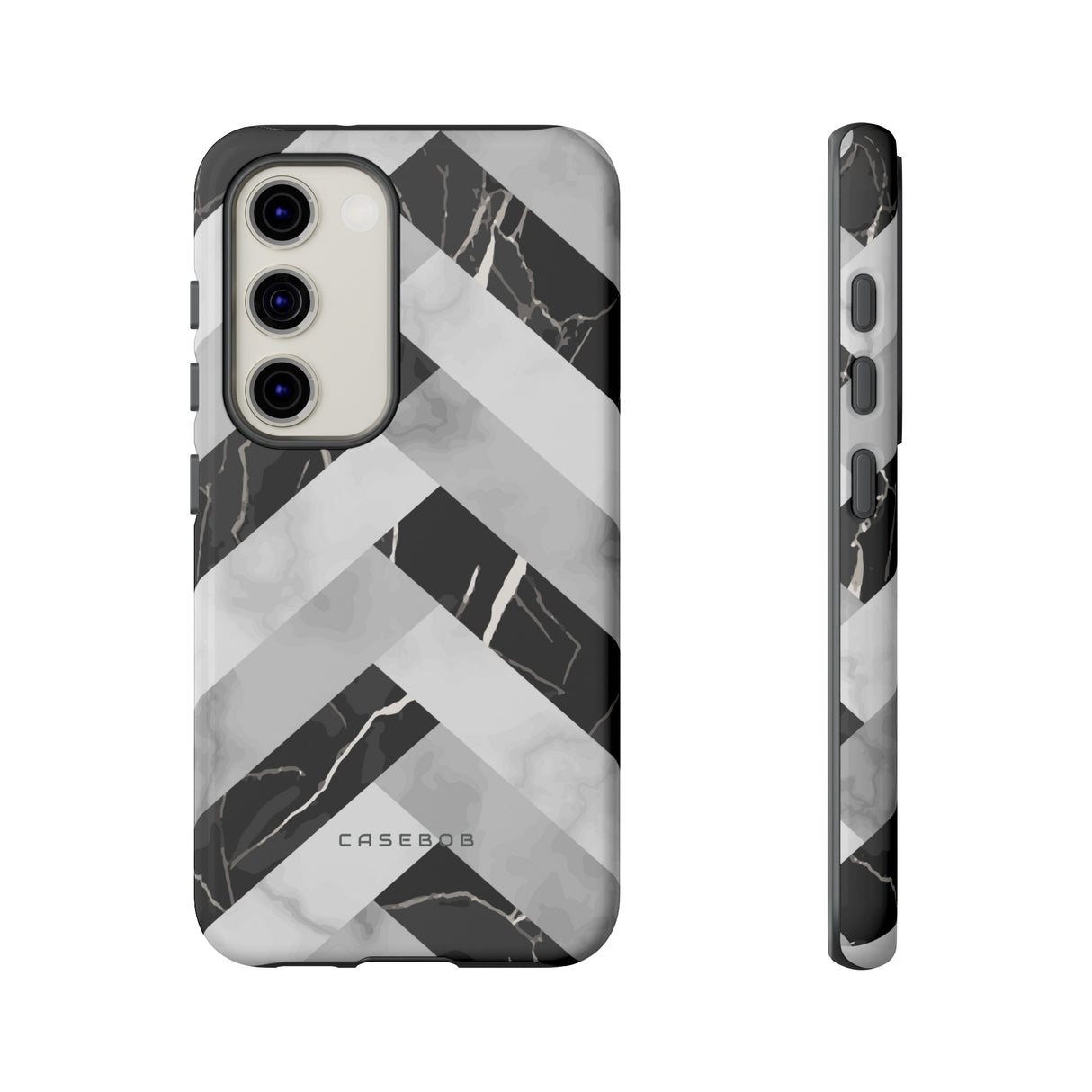 Grey Herringbone - Protective Phone Case