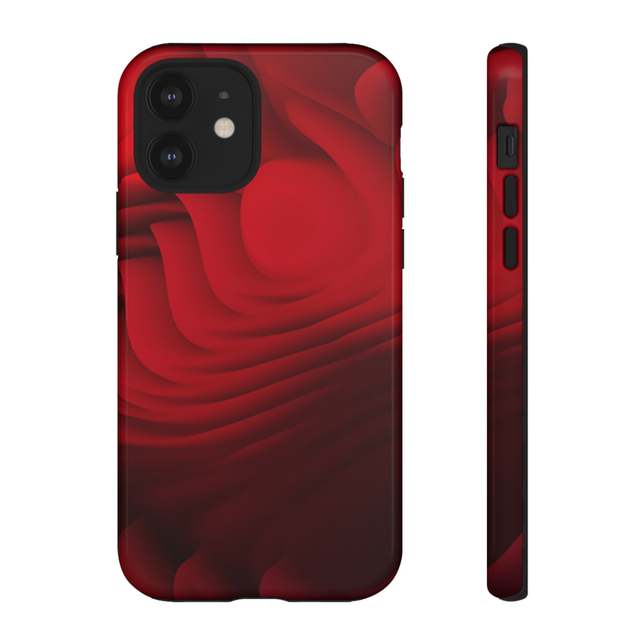 Red Center Waves - Protective Phone Case