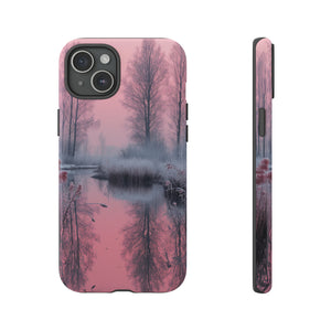 Pink Winter Lake Whisper - Protective Phone Case