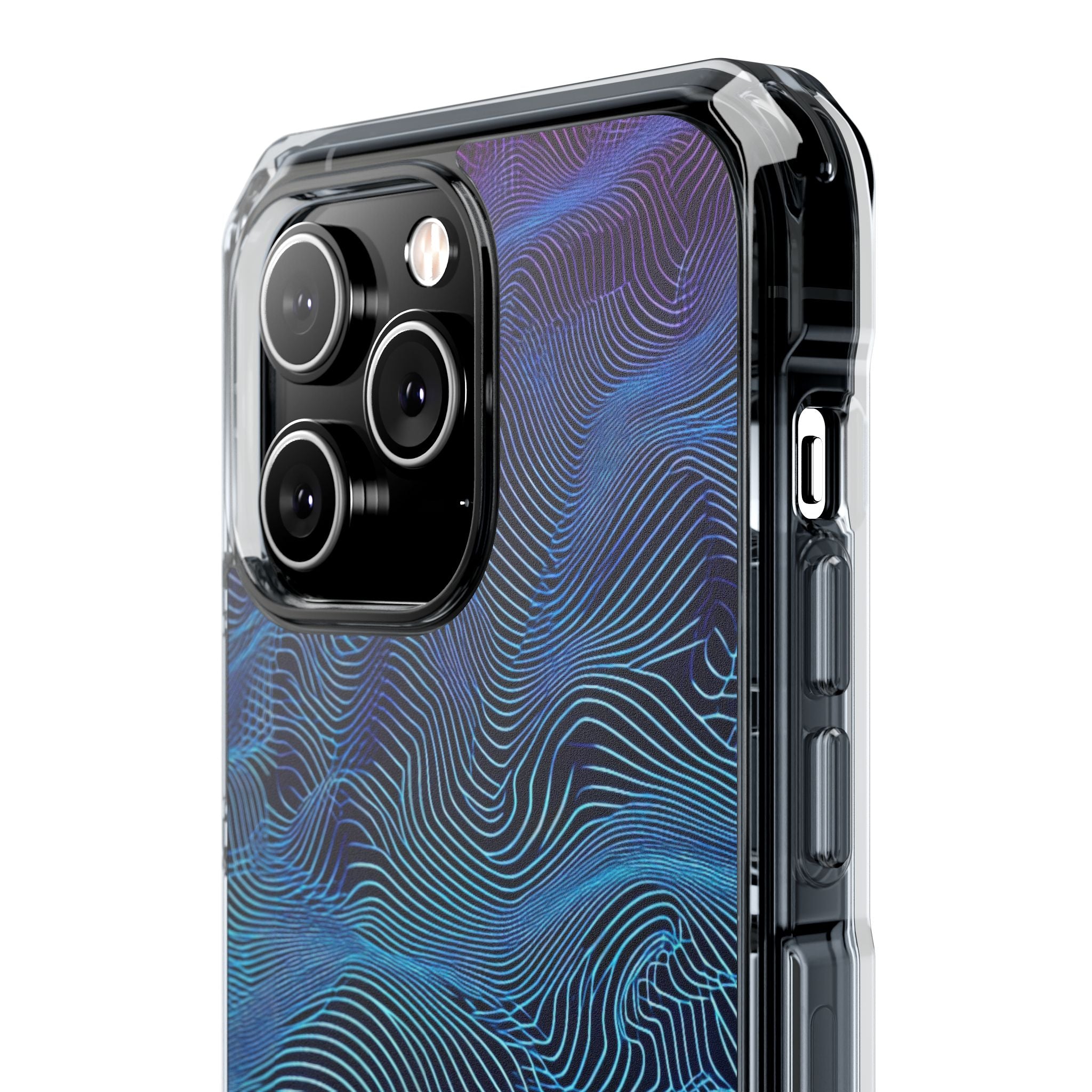Neon Waves Flow iPhone 14 - Impact Clear+