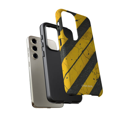 Yellow Stripe Distress Samsung S23 Case - Tough