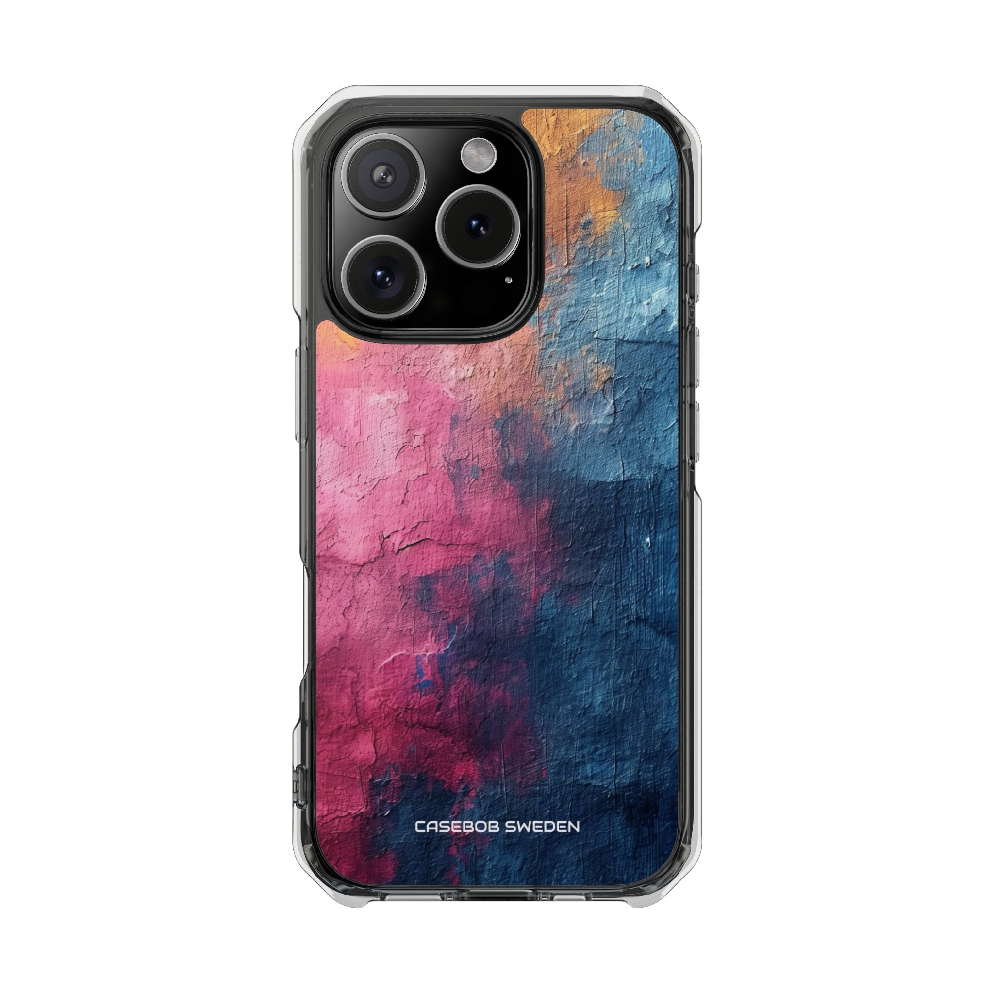 Blue Pink Abstract - Clear Impact iPhone 16 Phone Case