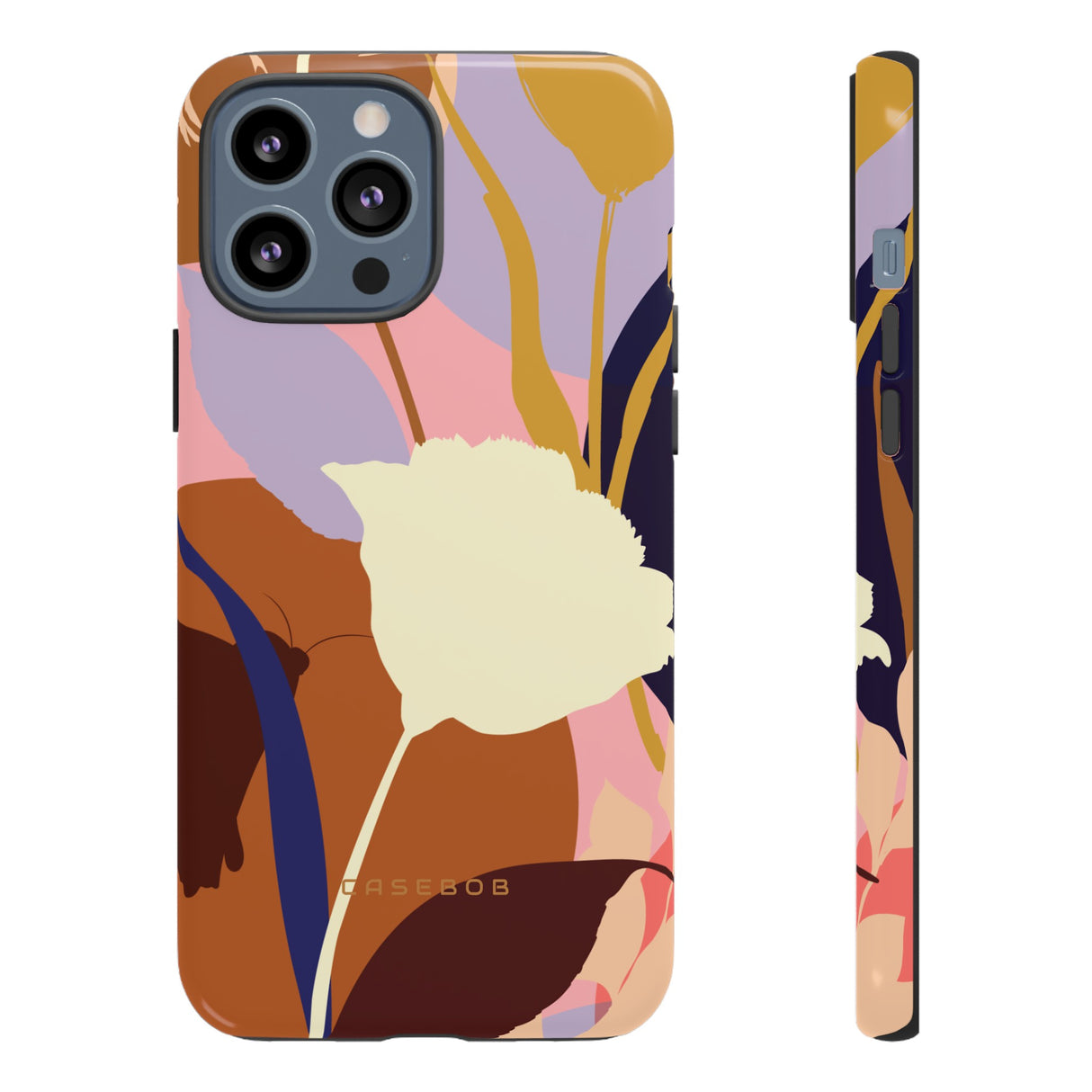 Summer Flower Silhouette iPhone case (Protective) - Protective Phone Case