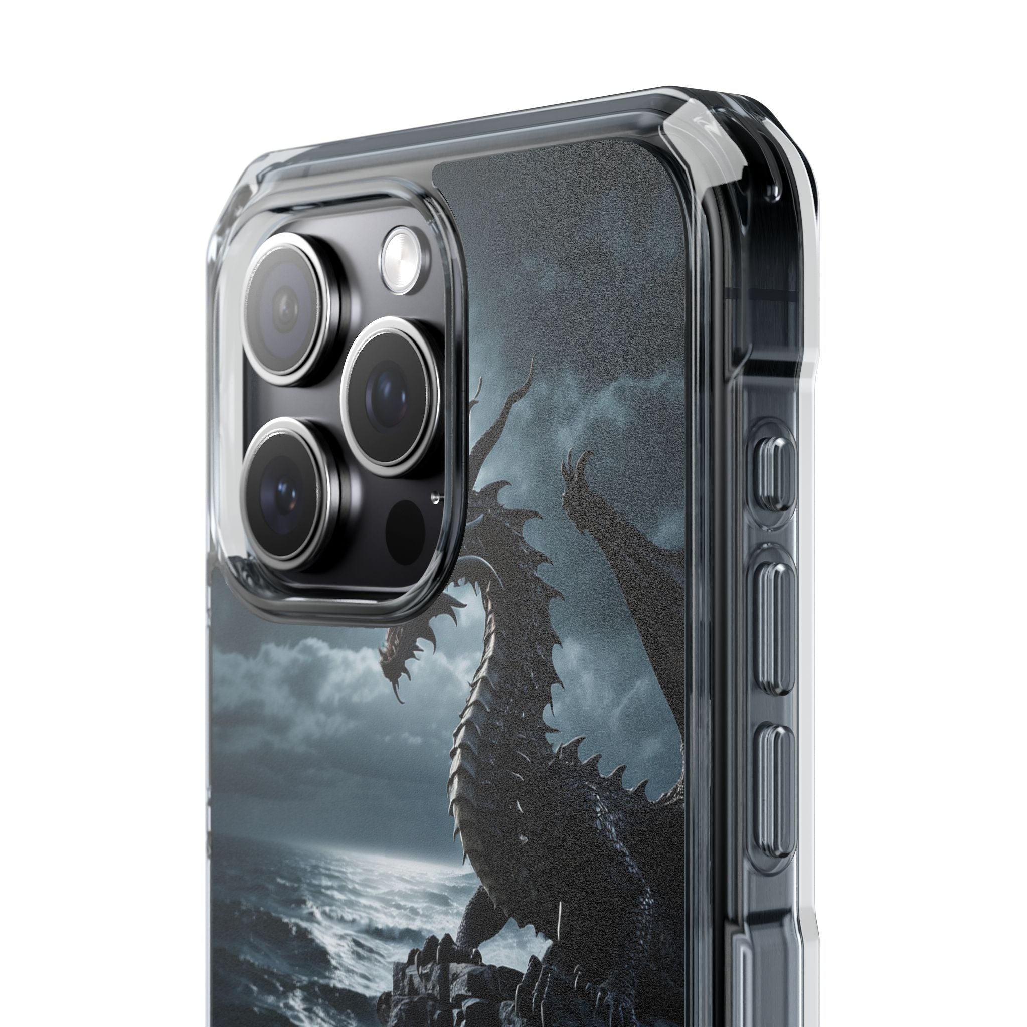 Dragon Roars Against Sea iPhone Case - Impact