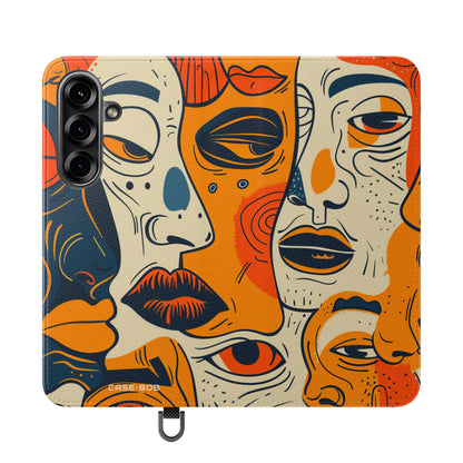 Overlapping Faces - Samsung S25 Case - Wallet