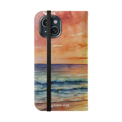 Golden Palm Sunset - iPhone 15 Case - Wallet