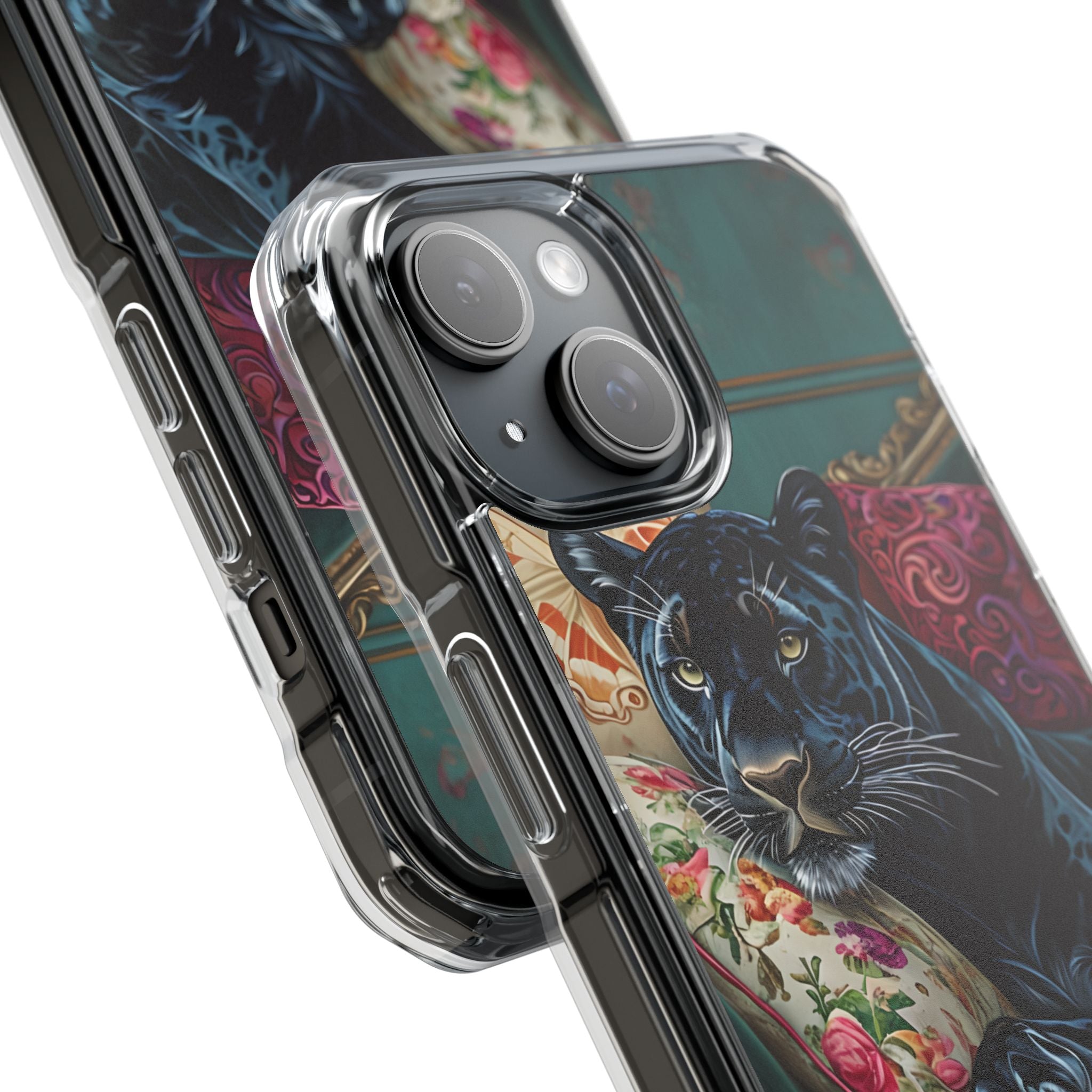 Panther on Vintage Chaise iPhone Case - Impact