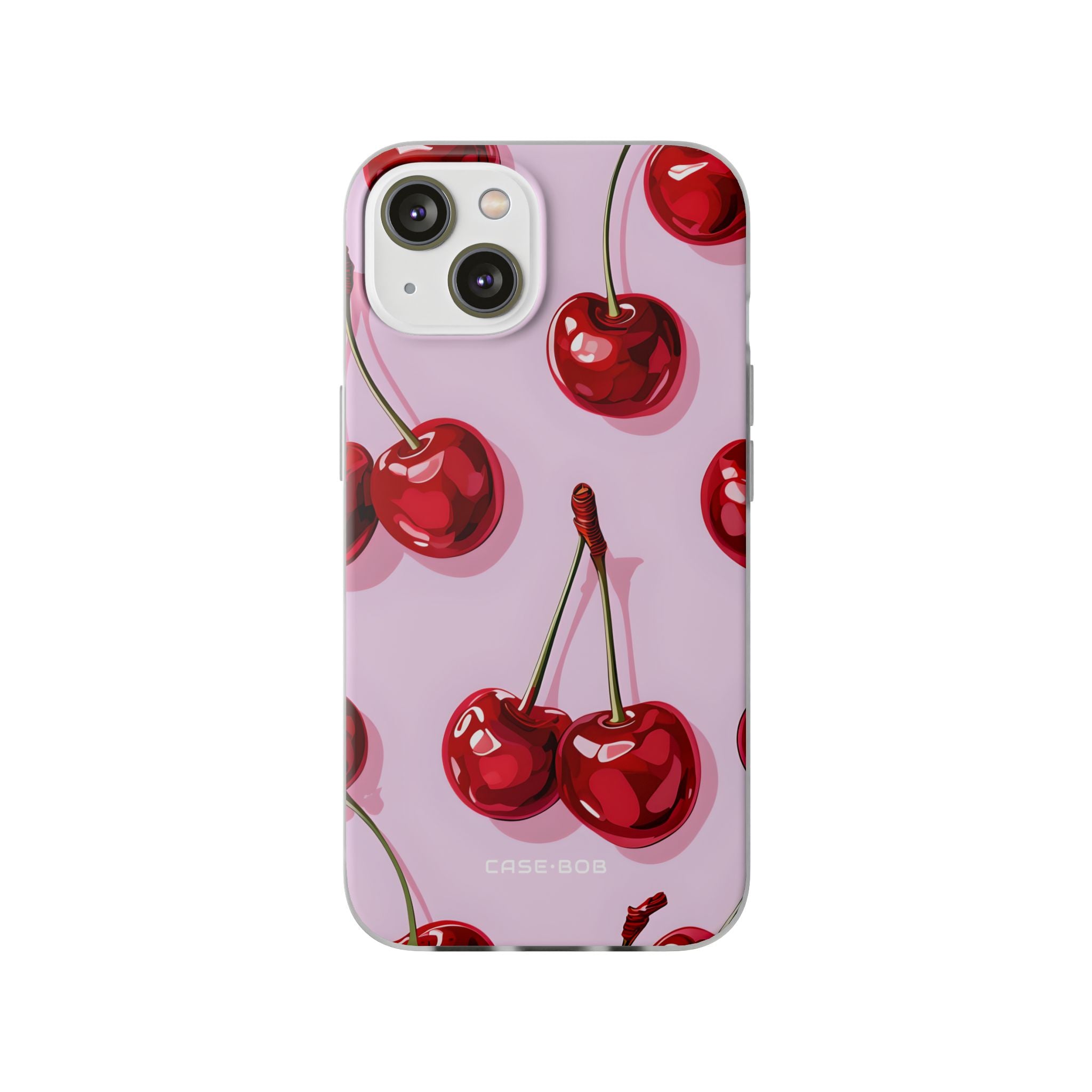 Glossy Cherry Burst iPhone 14 Case - Soft