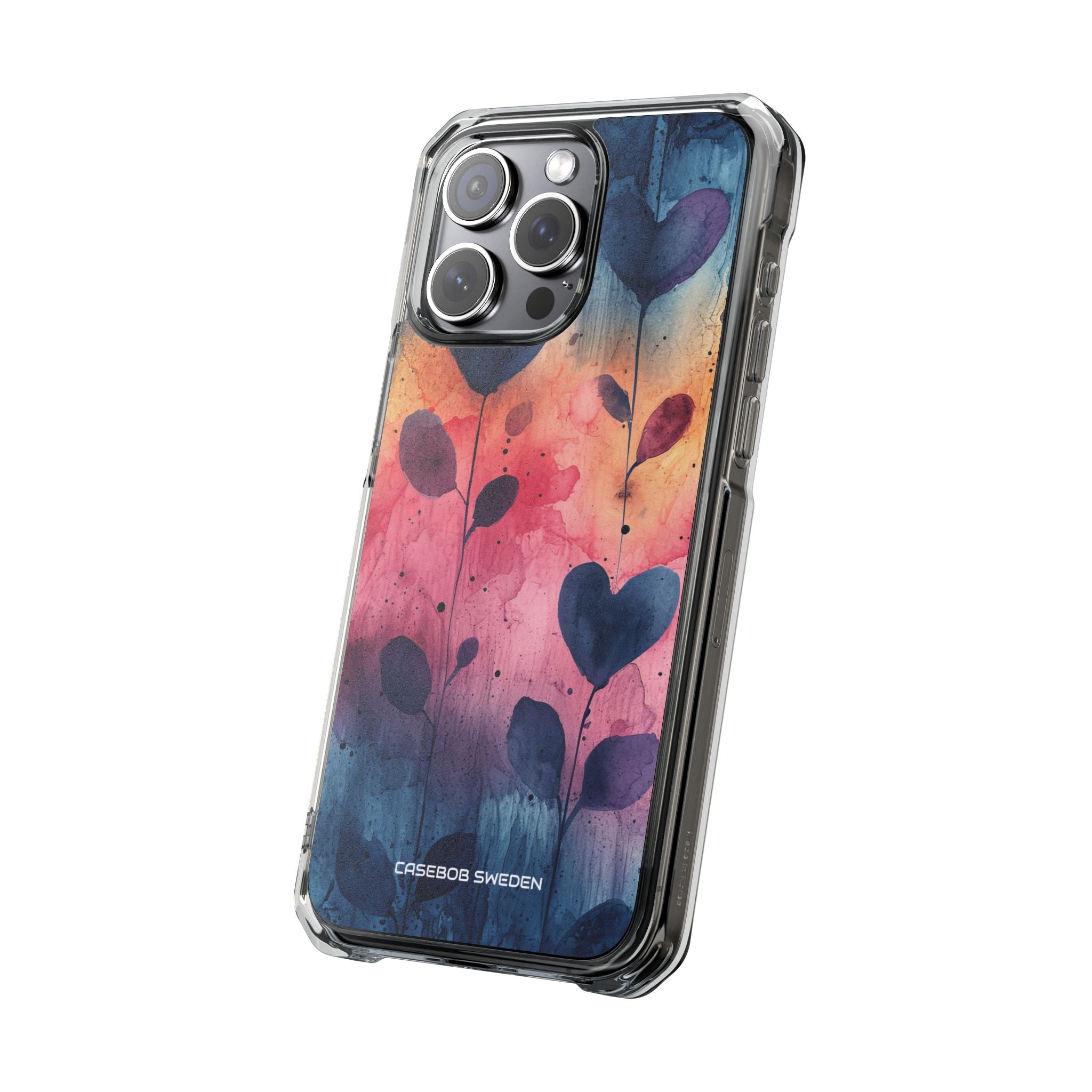 Watercolor Heart Art - Clear Impact iPhone 15 Phone Case