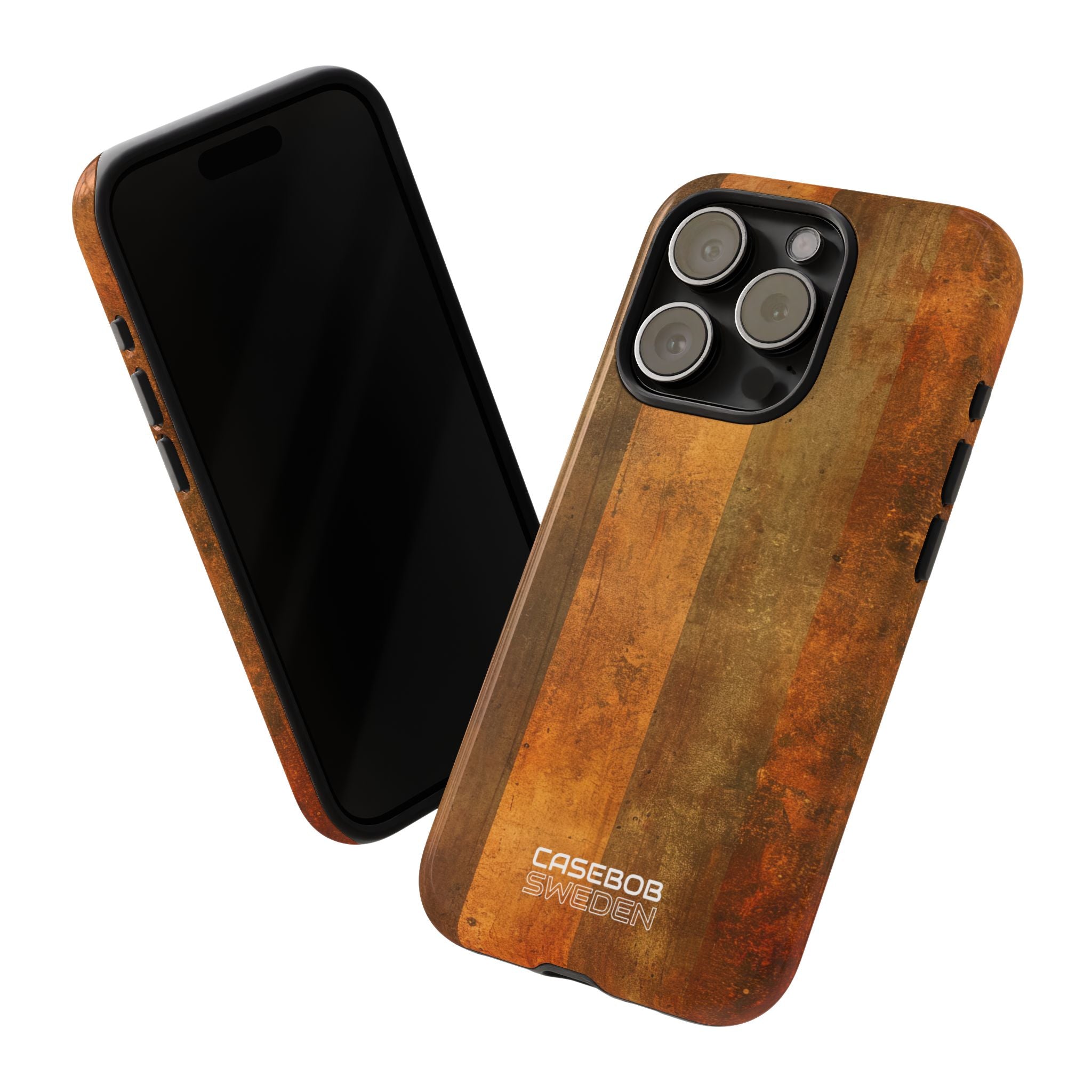 Rustik randig textur iPhone 15 – Tough